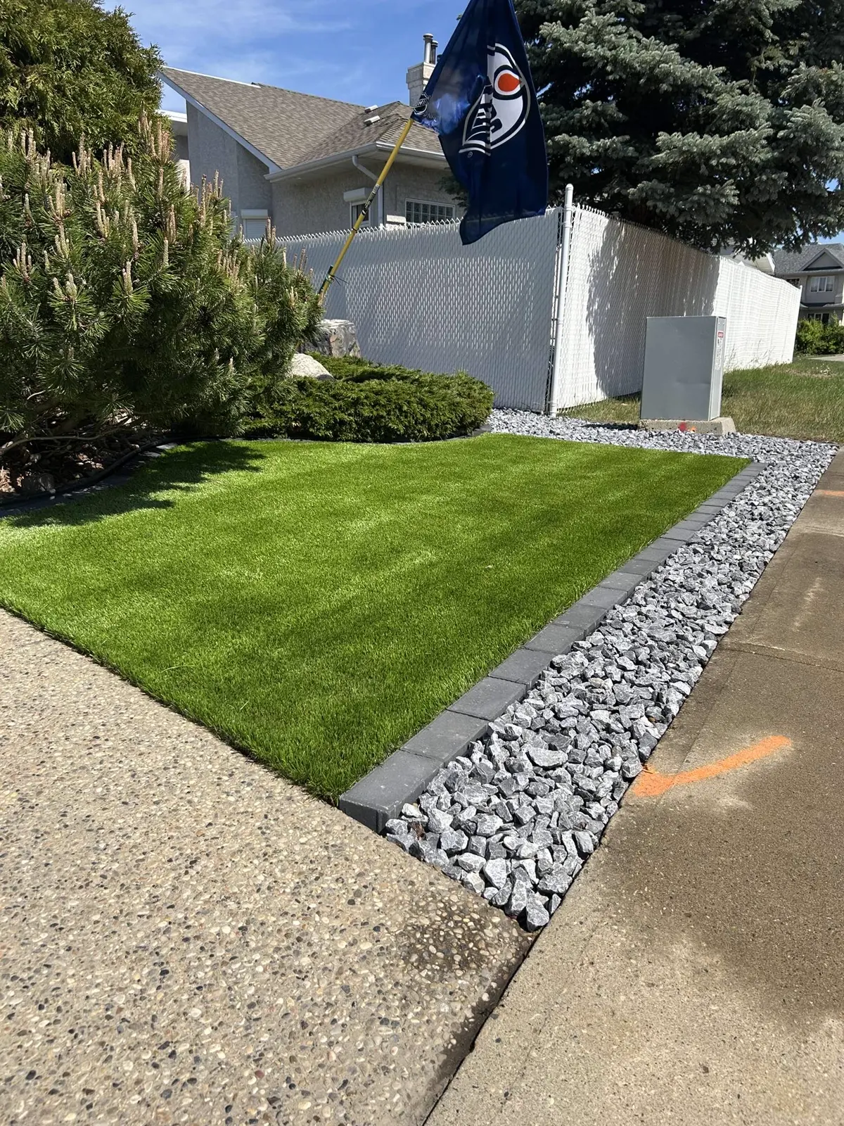 Front yard turf install, Edmonton SW (after)